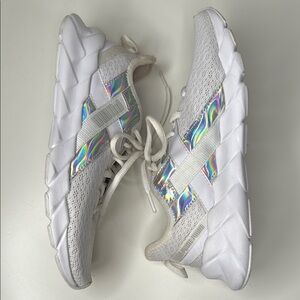 Puma White Sneakers with Holographic Accents